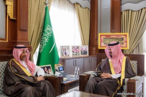 سمو أمير منطقة #المدينة_المنورة #سلمان_بن_سلطان يستقبل معالي وزير الصناعة والثروة المعدنية  الأستاذ بندر بن إبراهيم الخريف