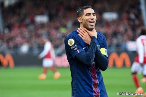 أشرف حكيمي يقود باريس سان جيرمان لاعتلاء قمة الدوري الفرنسي