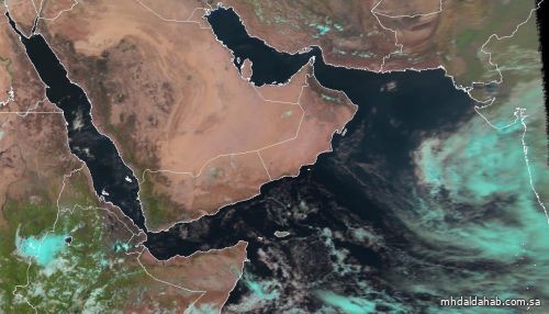 لا تأثير مباشر على أجواء المملكة بسبب المنخفض المداري على بحر العرب لا تأثير مباشر على أجواء المملكة بسبب المنخفض المداري على بحر العرب