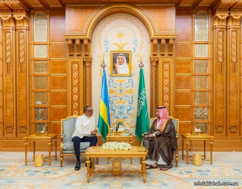 ولي العهد يلتقي رئيس جمهورية رواندا