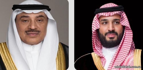 ولي العهد يعزّي ولي عهد الكويت في وفاة الشيخ صباح جابر فهد المالك الصباح