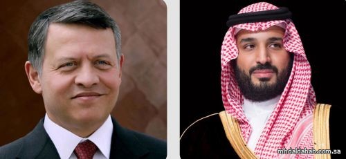 ولي العهد يتلقى اتصالًا من ملك الأردن لبحث التطورات الإقليمية