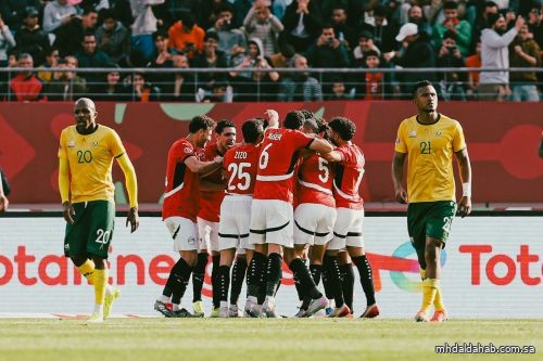منتخب مصر يفوز على جنوب أفريقيا بعشرة لاعبين