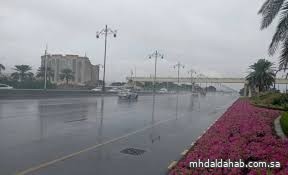 الأرصاد:  أمطار رعدية على 7 مناطق