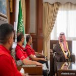 أمير المدينة المنورة يستقبل رئيس هيئة الهلال الأحمر السعودي ومدير فرع الهيئة بالمنطقة